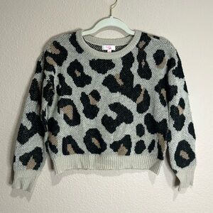 GB GIRLS (GIANNI BINI) Girls’ Leopard Spot Sweater, Size M